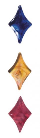 2701/G Rombo cristal murano amarillo espesor 12mm, 67x106mm para 1705